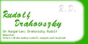 rudolf drahovszky business card